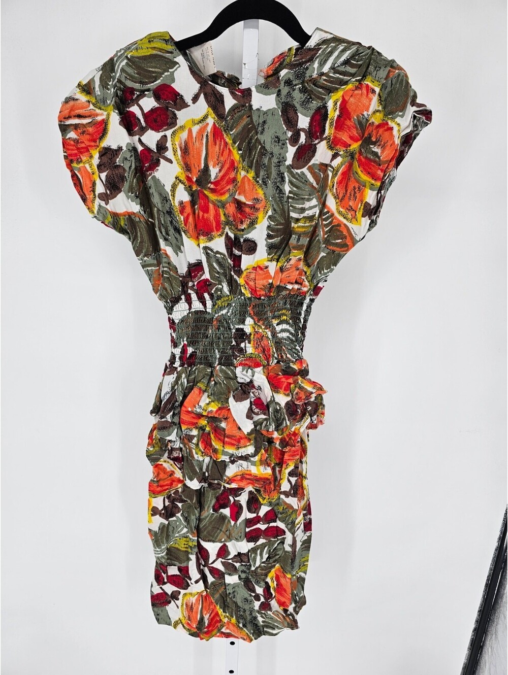 Vtg 1980s Paquette Too Womens Sz 6 Knee Length Dress Bright Floral Print